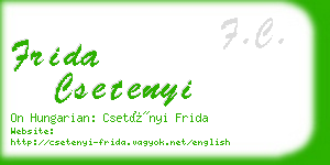 frida csetenyi business card